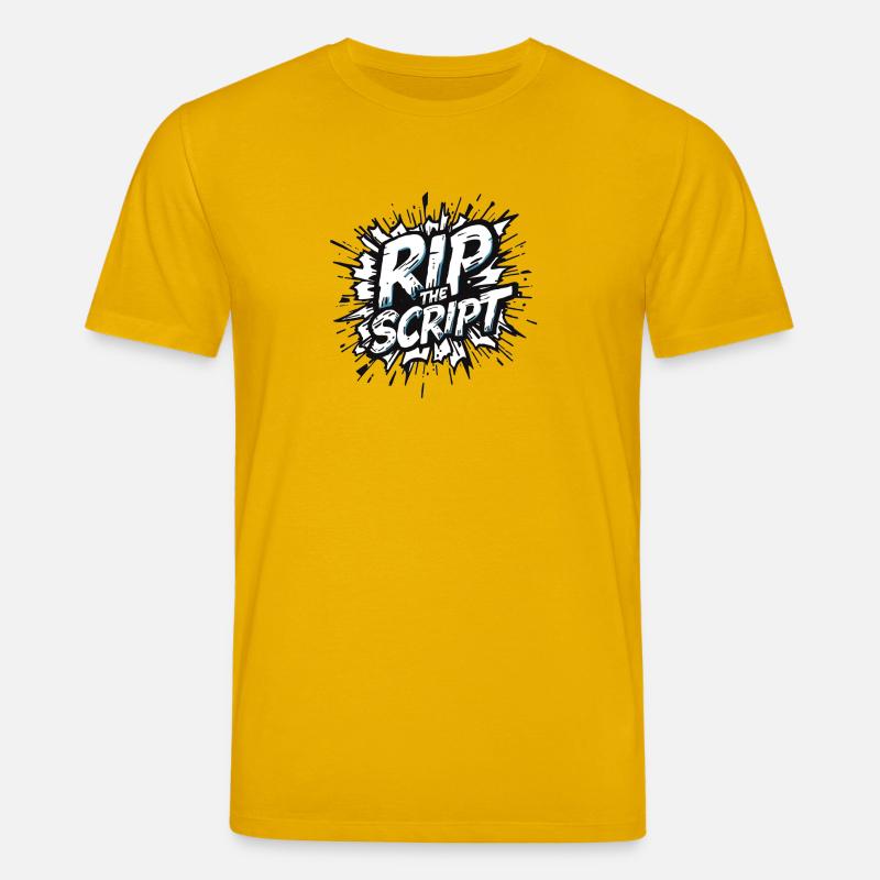 Rip the Script Burst - T-shirt bio CREATOR Stanley/Stella Unisexe - jaune spectre