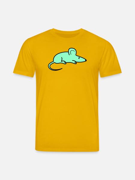 Mint Mouse Silhouette - Stanley/Stella CREATOR Unisex Organic T-Shirt - spectra yellow