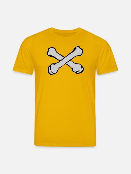 Crossing Bones Silhouette - Stanley/Stella CREATOR Unisex Organic T-Shirt - spectra yellow
