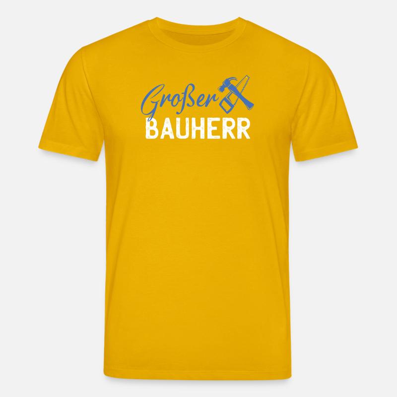 Graphismes de bâtiments GrafBen Builder - T-shirt bio CREATOR Stanley/Stella Unisexe - jaune spectre