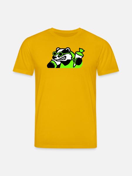 Cool Badger Back to School Icon - Stanley/Stella CREATOR Unisex Organic T-Shirt - spectra yellow