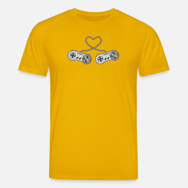 DreamTeam Controller A Gaming Game Konsole - Stanley/Stella Unisex Bio-T-Shirt CREATOR - Spektralgelb