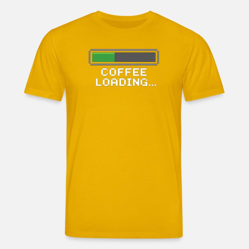 Kaffee Ladebalken Pixel - Stanley/Stella Unisex Bio-T-Shirt CREATOR  - Spektralgelb