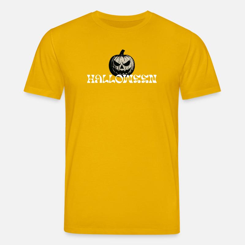 Haunted Pumpkin Halloween Textdesign - Stanley/Stella Unisex Bio-T-Shirt CREATOR - Spektralgelb