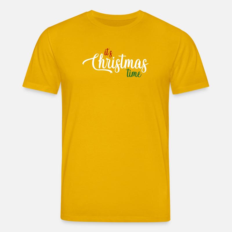 Kersttijd script: It’s Christmas Time - Stanley/Stella CREATOR Unisex Organic T-Shirt - spectra yellow