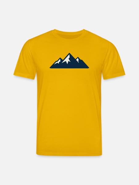 Mountains Mountains Silhouette - Stanley/Stella CREATOR Unisex Organic T-Shirt - spectra yellow
