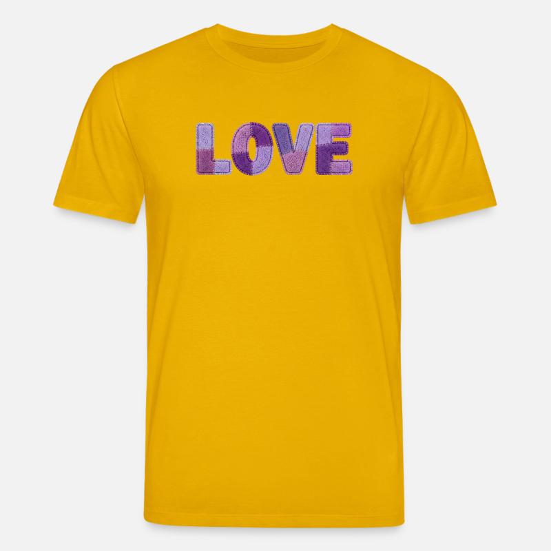 Patchwork Love – Impression tendance - T-shirt bio CREATOR Stanley/Stella Unisexe - jaune spectre