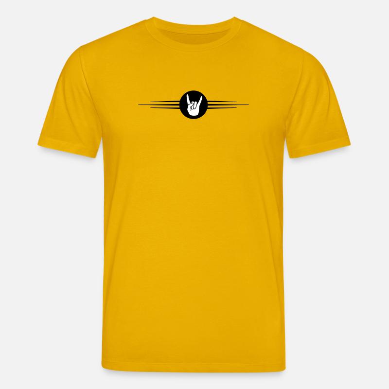 Ligne d’icônes de main de groupe - T-shirt bio CREATOR Stanley/Stella Unisexe - jaune spectre
