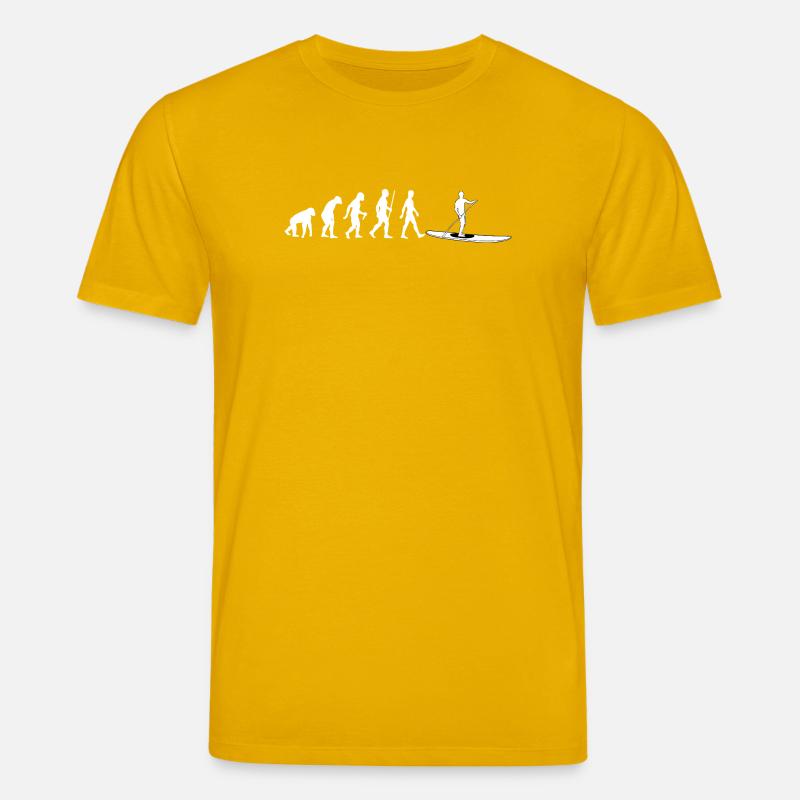 Évolution vers le paddleboard debout - T-shirt bio CREATOR Stanley/Stella Unisexe - jaune spectre