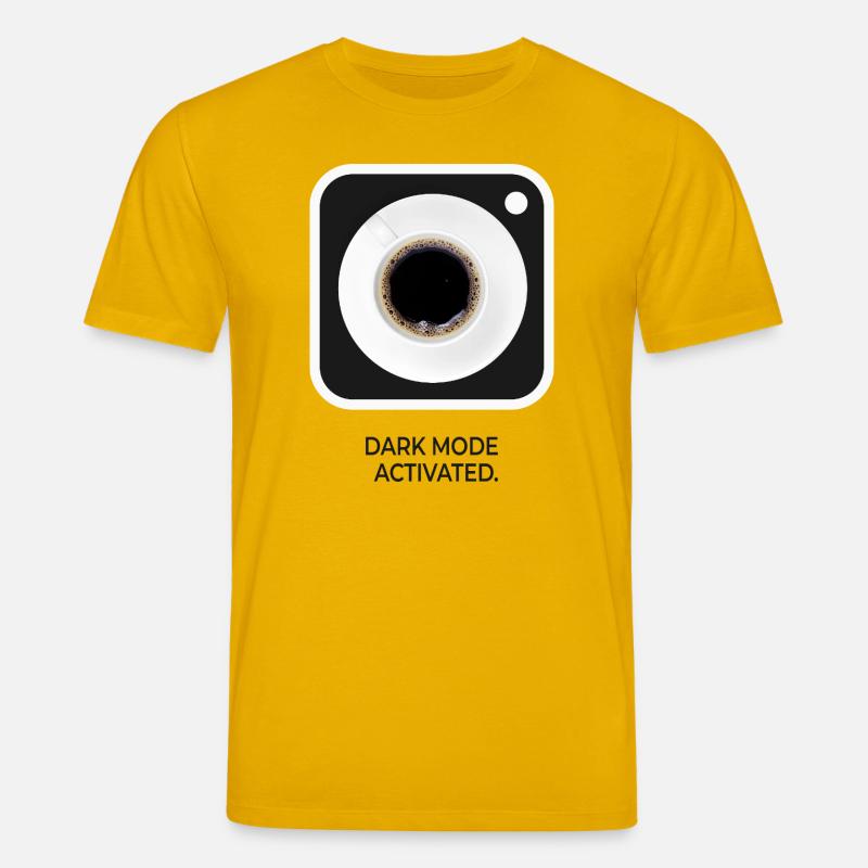 Dark Mode Activated Kaffee Nerd Spruch - Stanley/Stella Unisex Bio-T-Shirt CREATOR - Spektralgelb