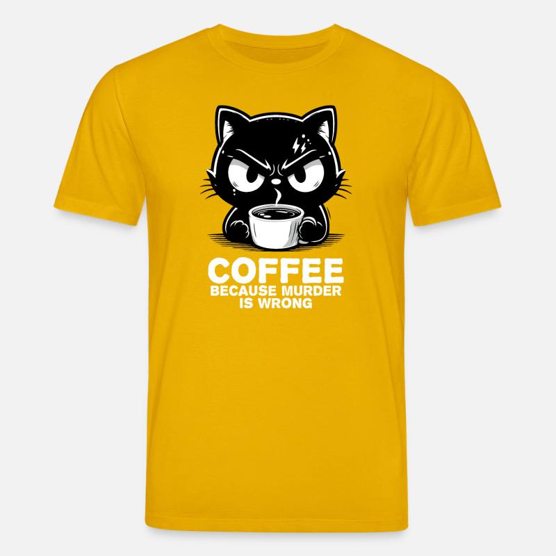 Murder is wrong (dark) - Stanley/Stella CREATOR Unisex Organic T-Shirt - spectra yellow