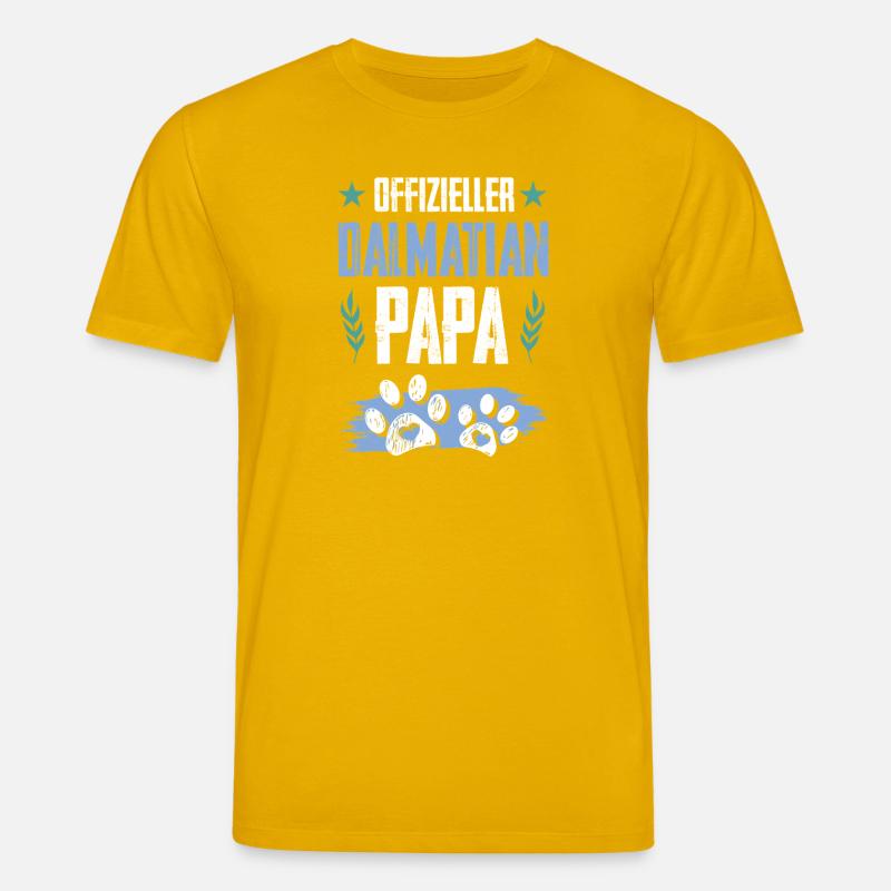 dalmatiner hunde papa - Stanley/Stella Unisex Bio-T-Shirt CREATOR - Spektralgelb