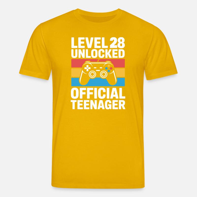 Level 28 Freigeschaltetes Tee-Tee - Stanley/Stella Unisex Bio-T-Shirt CREATOR  - Spektralgelb