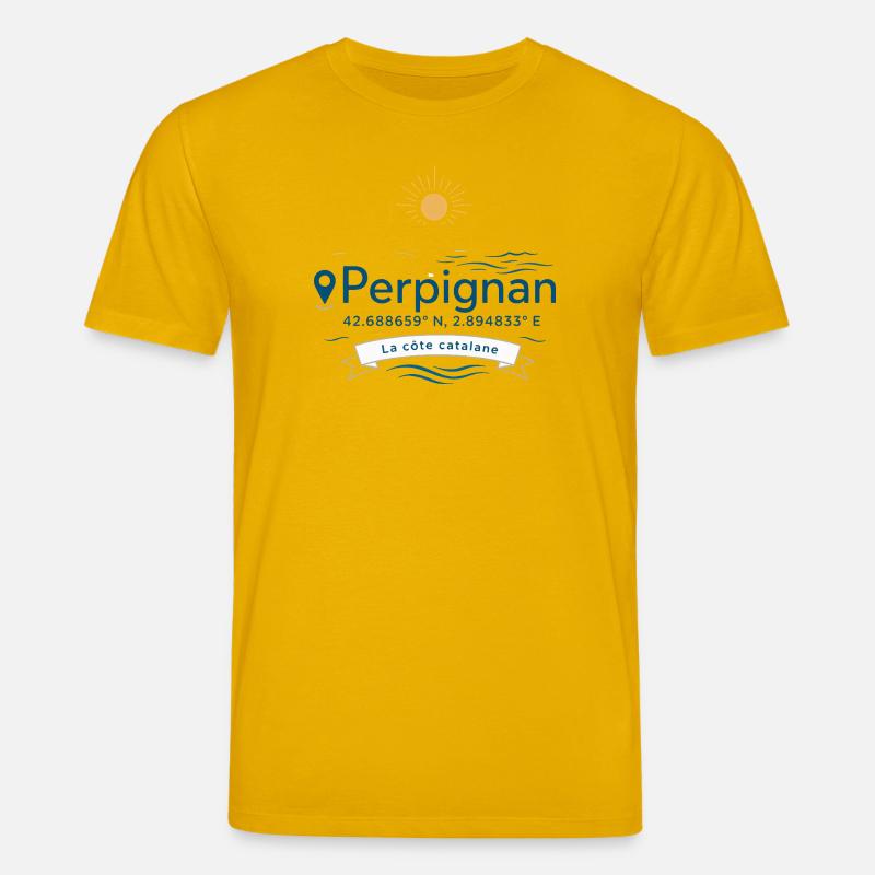 Perpignan Côte Catalane Soleil - T-shirt bio CREATOR Stanley/Stella Unisexe - jaune spectre