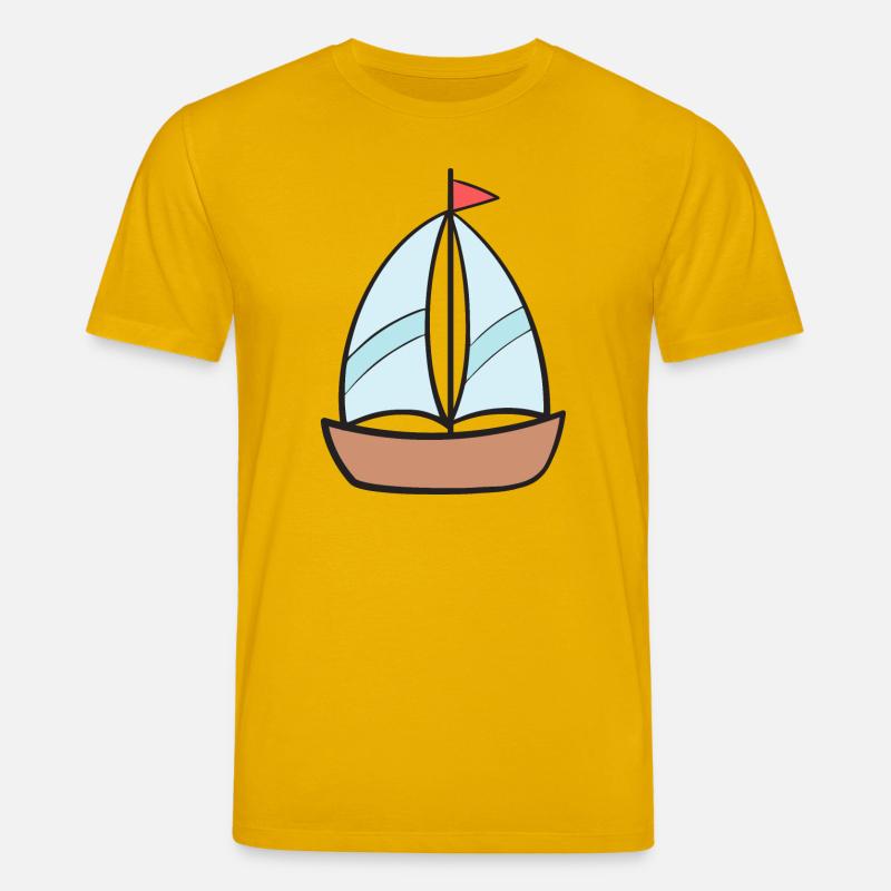 Boot Schiff Segelschiff - Stanley/Stella Unisex Bio-T-Shirt CREATOR  - Spektralgelb