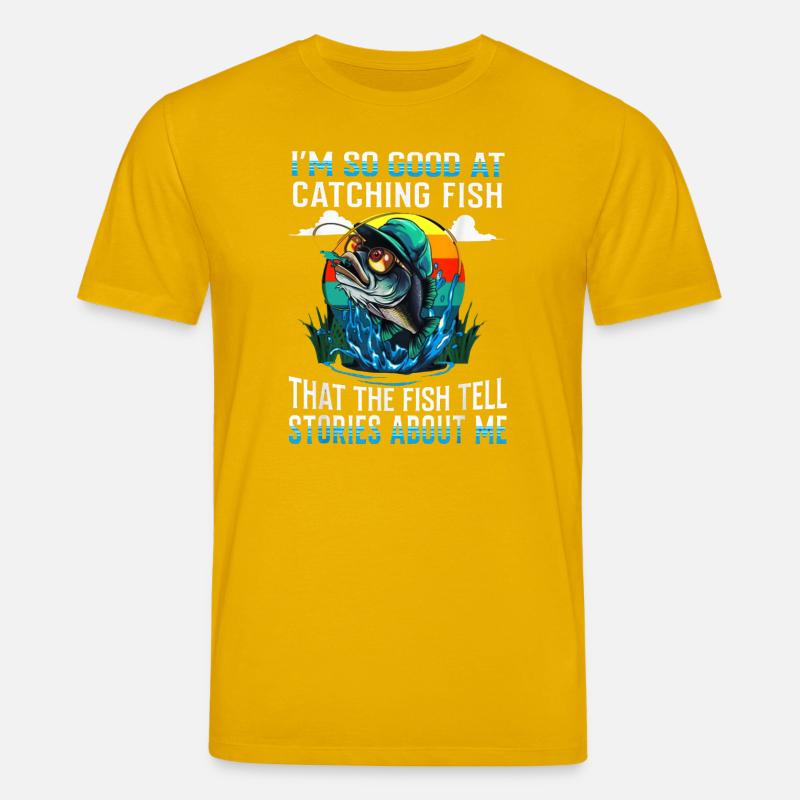 Attraper des histoires de poisson Tee - T-shirt bio CREATOR Stanley/Stella Unisexe - jaune spectre