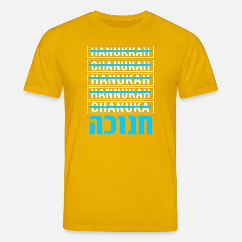Hanoukka Hanoukka Hanoucca - T-shirt bio CREATOR Stanley/Stella Unisexe - jaune spectre