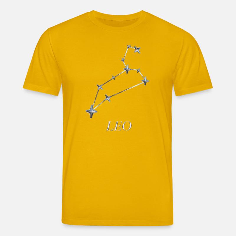 Leo Sternbild – Silberne Astro-Konstellation - Stanley/Stella Unisex Bio-T-Shirt CREATOR  - Spektralgelb