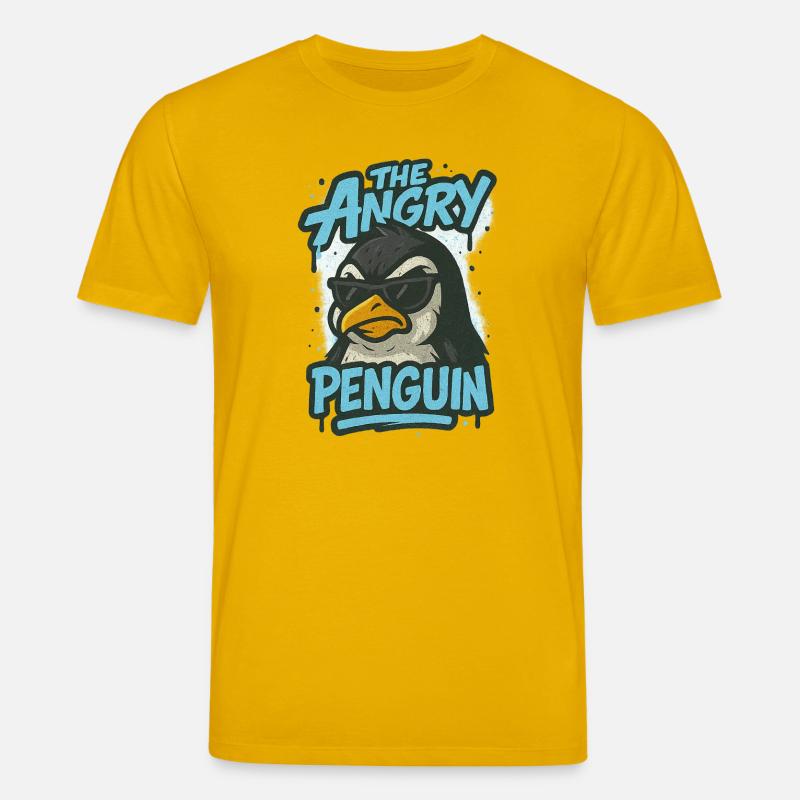 Der ärgerliche Pinguin - Stanley/Stella Unisex Bio-T-Shirt CREATOR  - Spektralgelb