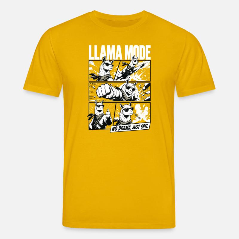 No Drama Llama Comic Vibes - Stanley/Stella Unisex Bio-T-Shirt CREATOR  - Spektralgelb