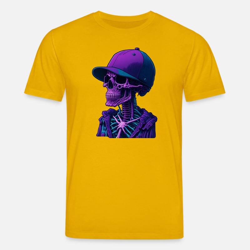 Skelett mit Kappe - Stanley/Stella Unisex Bio-T-Shirt CREATOR  - Spektralgelb