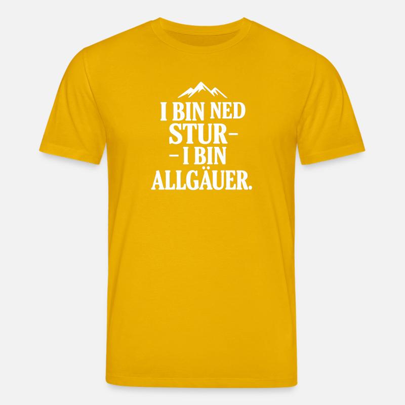 Fierté du dialecte de l’Allgäu - T-shirt bio CREATOR Stanley/Stella Unisexe - jaune spectre