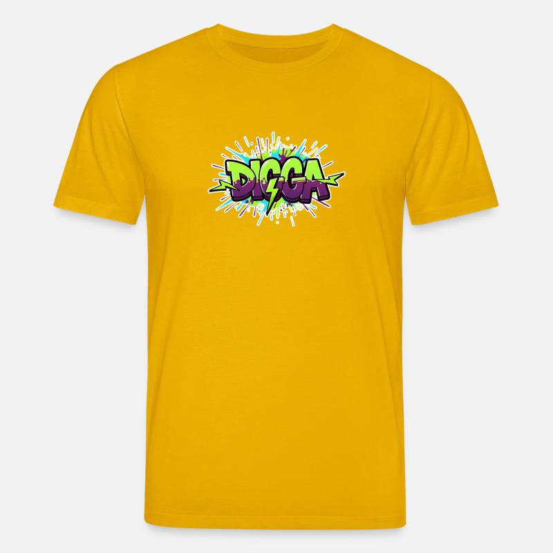 Digga Graffiti Neon Burst - Stanley/Stella Unisex Bio-T-Shirt CREATOR  - Spektralgelb