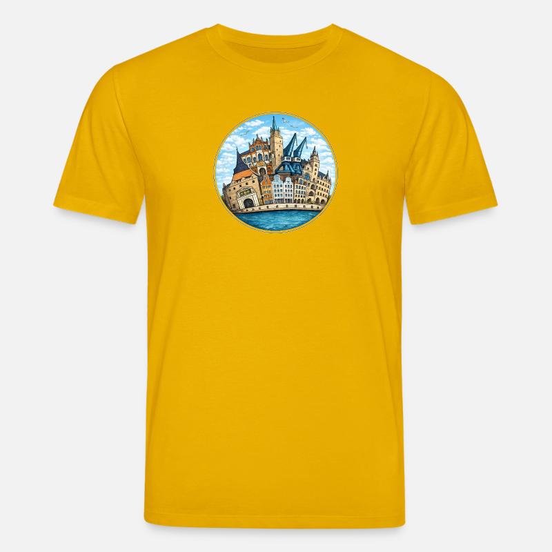Rostocker Stadansichtssache 2026 - Stanley/Stella Unisex Bio-T-Shirt CREATOR  - Spektralgelb