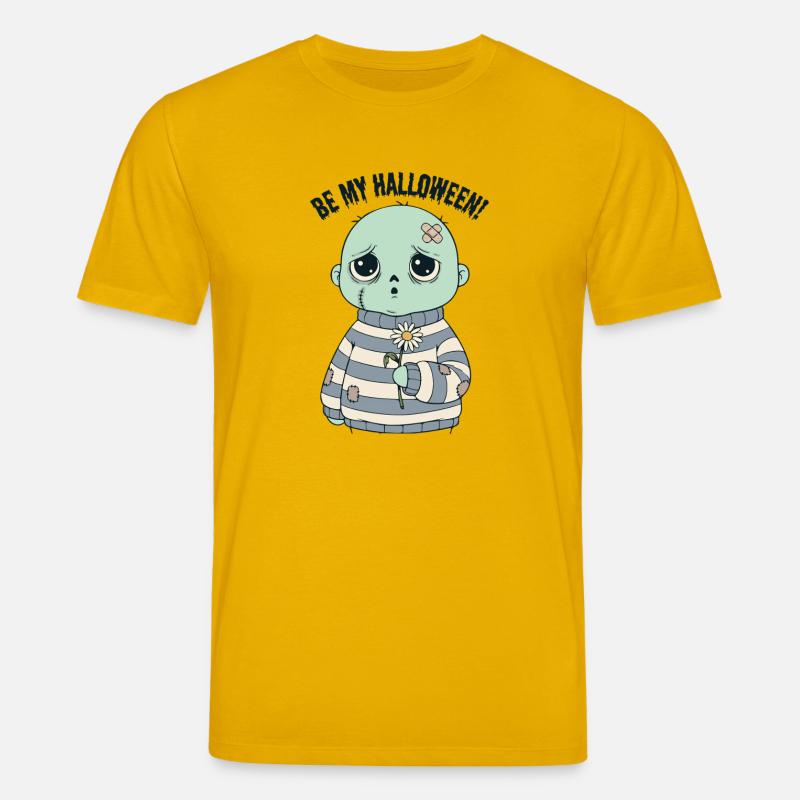 Entzückender Totenkopf im gestreiften Pullover - Stanley/Stella Unisex Bio-T-Shirt CREATOR  - Spektralgelb