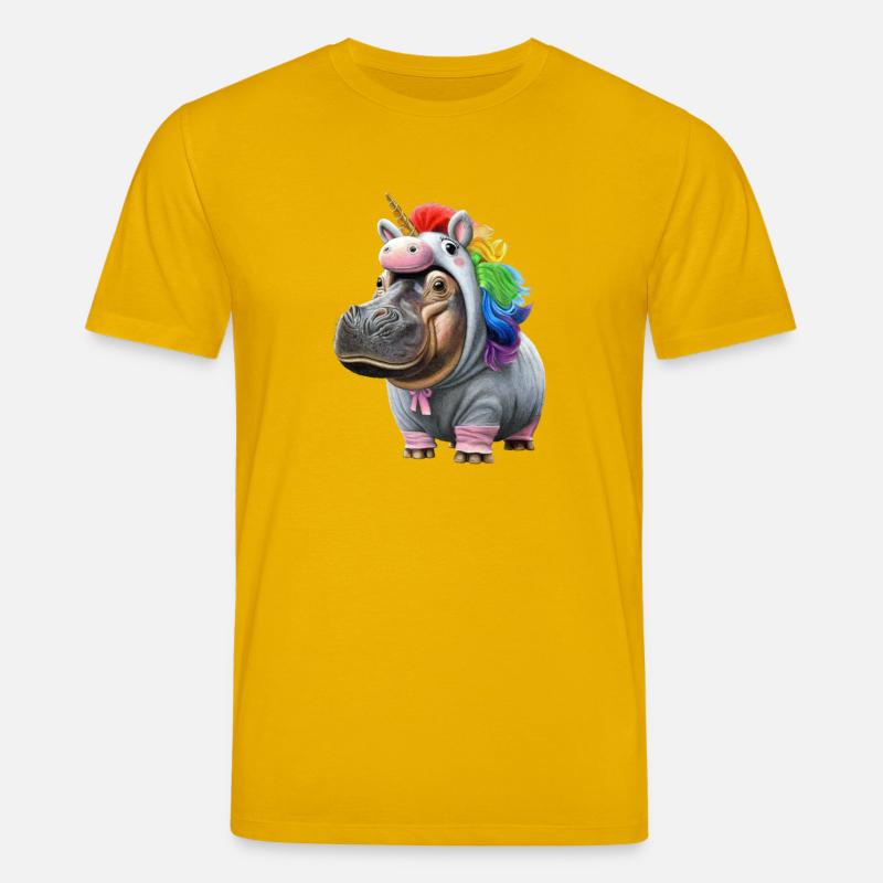 Nilpferd Einhorn - Stanley/Stella Unisex Bio-T-Shirt CREATOR  - Spektralgelb