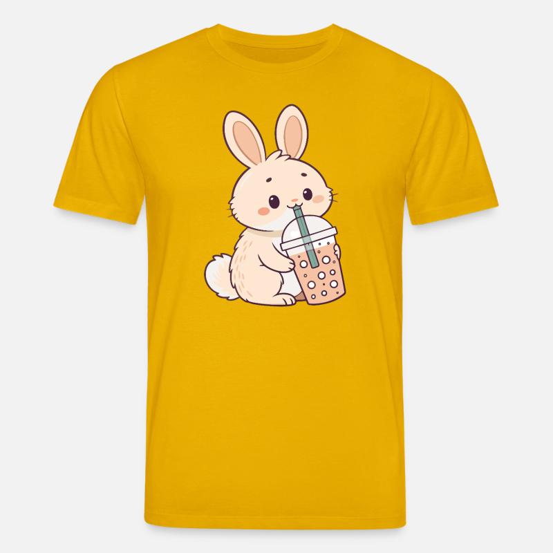 Rabbit Bubble Tea Süßigkeit - Stanley/Stella Unisex Bio-T-Shirt CREATOR  - Spektralgelb