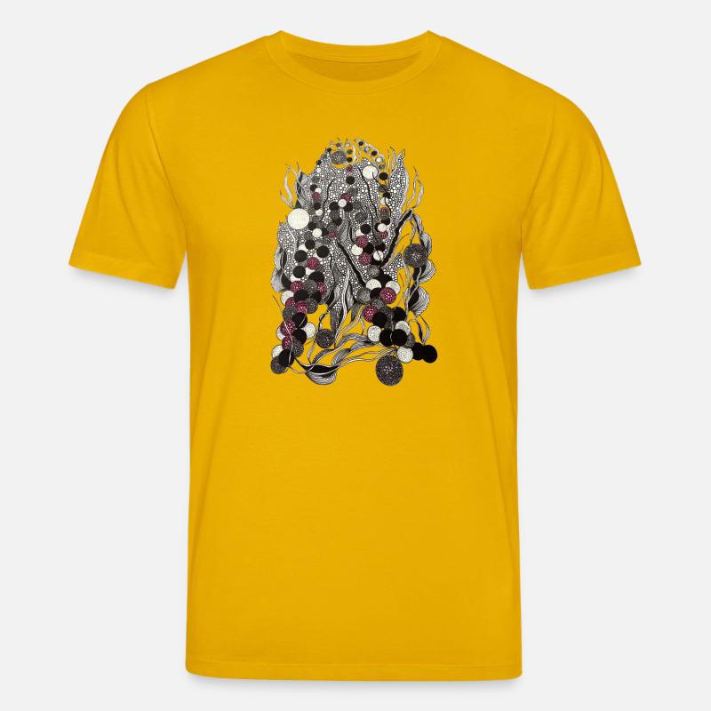 Tissus botaniques à points monochromes - T-shirt bio CREATOR Stanley/Stella Unisexe - jaune spectre