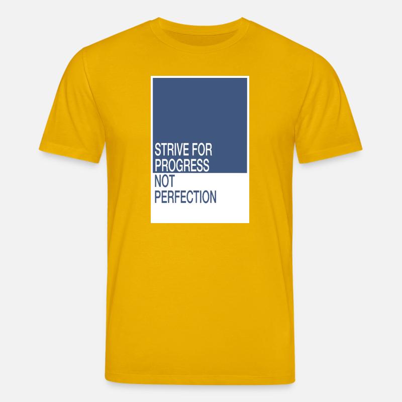 Strive for Progress, Not Perfection - Stanley/Stella CREATOR Unisex Organic T-Shirt - spectra yellow