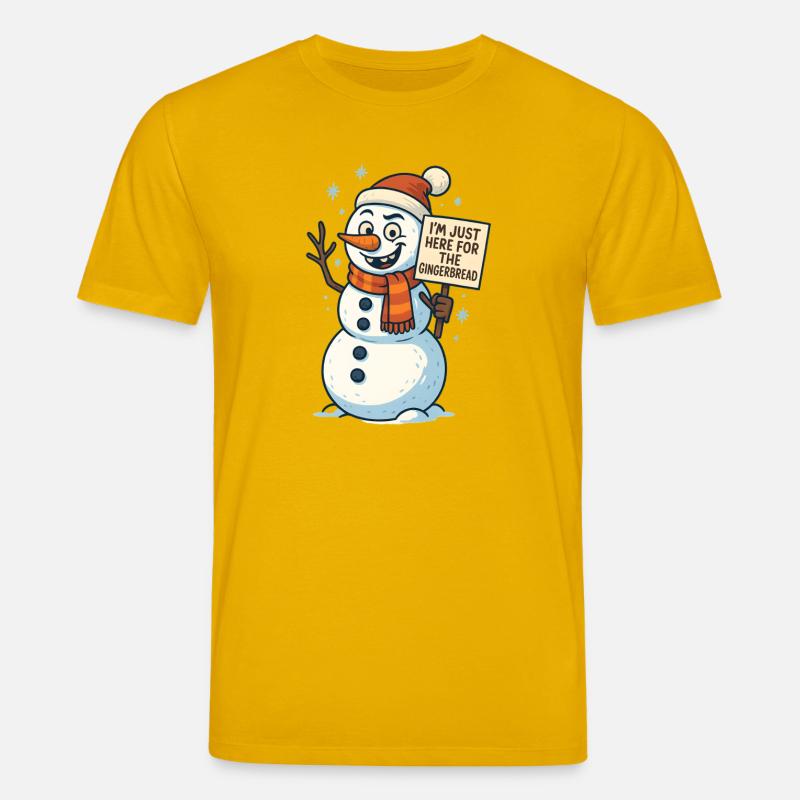 Lebkuchenmann Lebkuchen Lebkuchenmänner Geschenk - Stanley/Stella Unisex Bio-T-Shirt CREATOR  - Spektralgelb