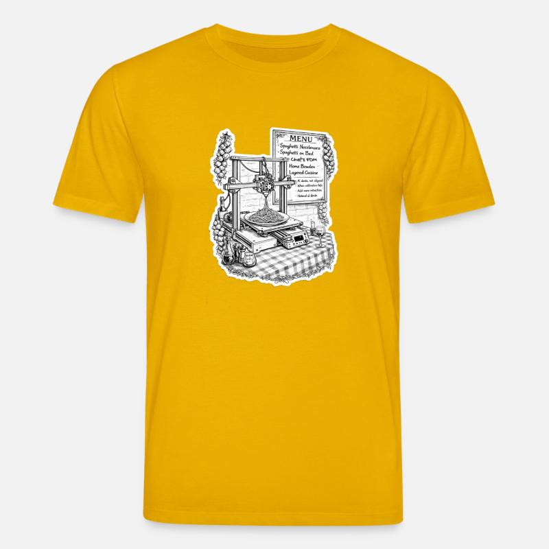 Spaghetti-3D-Drucker - Stanley/Stella Unisex Bio-T-Shirt CREATOR  - Spektralgelb