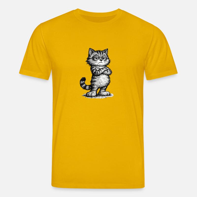 Grumpy Katze – Chef Vibes (Sketch Attitude) - Stanley/Stella CREATOR Unisex Organic T-Shirt - spectra yellow