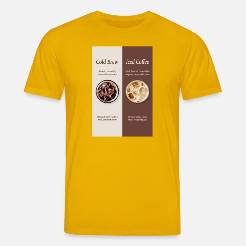 Affiche Cold Brew vs Café Glacé - T-shirt bio CREATOR Stanley/Stella Unisexe - jaune spectre