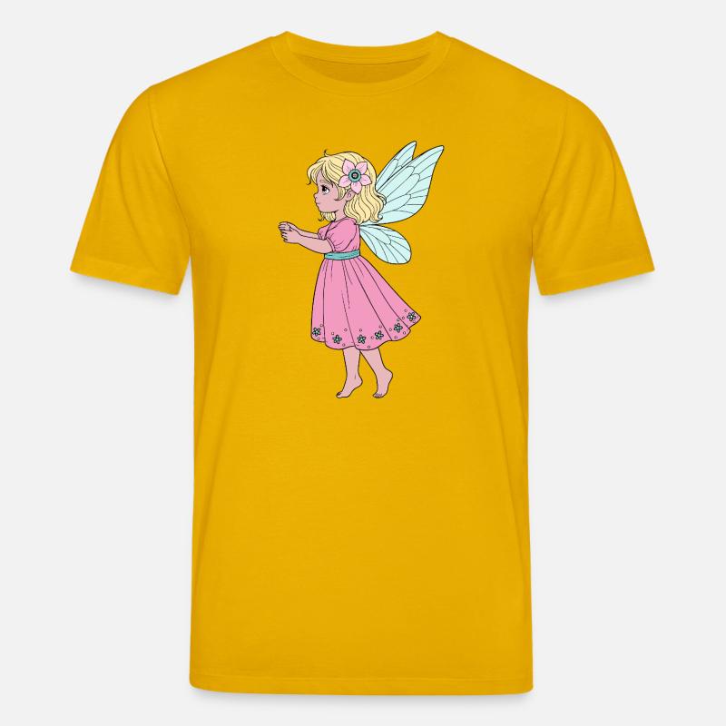 Süße Fee im rosa Kleid - Stanley/Stella Unisex Bio-T-Shirt CREATOR  - Spektralgelb