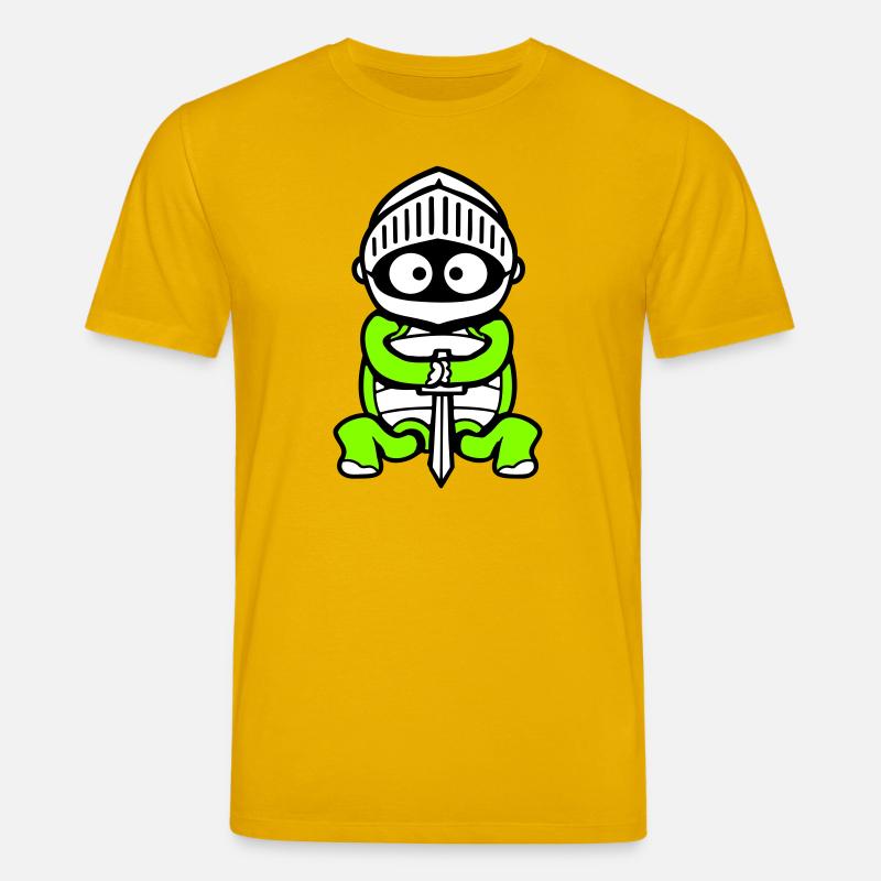 Turtle Knight Épée Fighter Armure Casque - T-shirt bio CREATOR Stanley/Stella Unisexe - jaune spectre