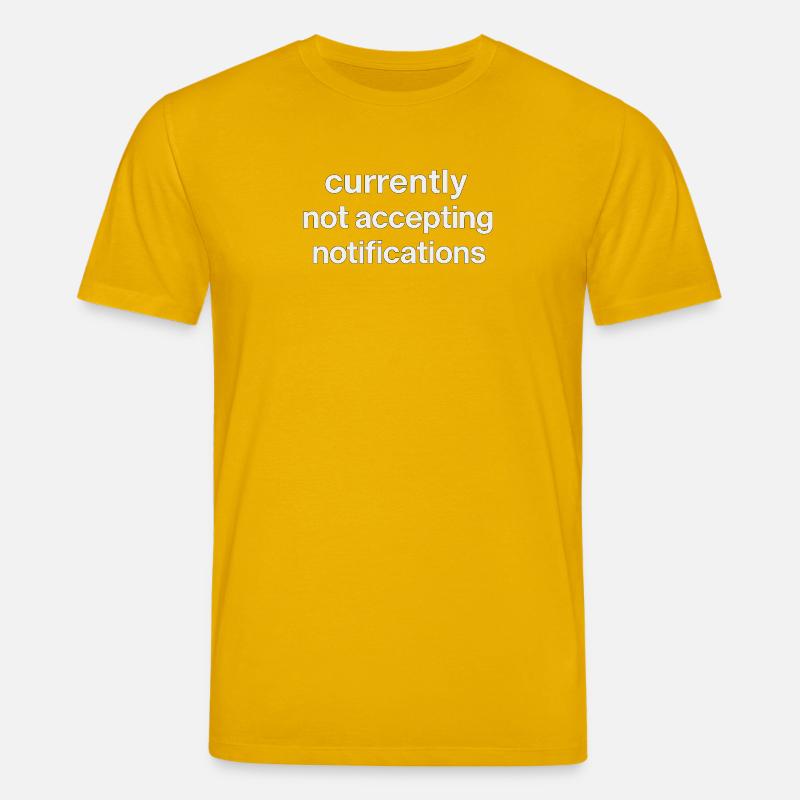 currently not accepting notifications - Stanley/Stella CREATOR Unisex Organic T-Shirt - spectra yellow