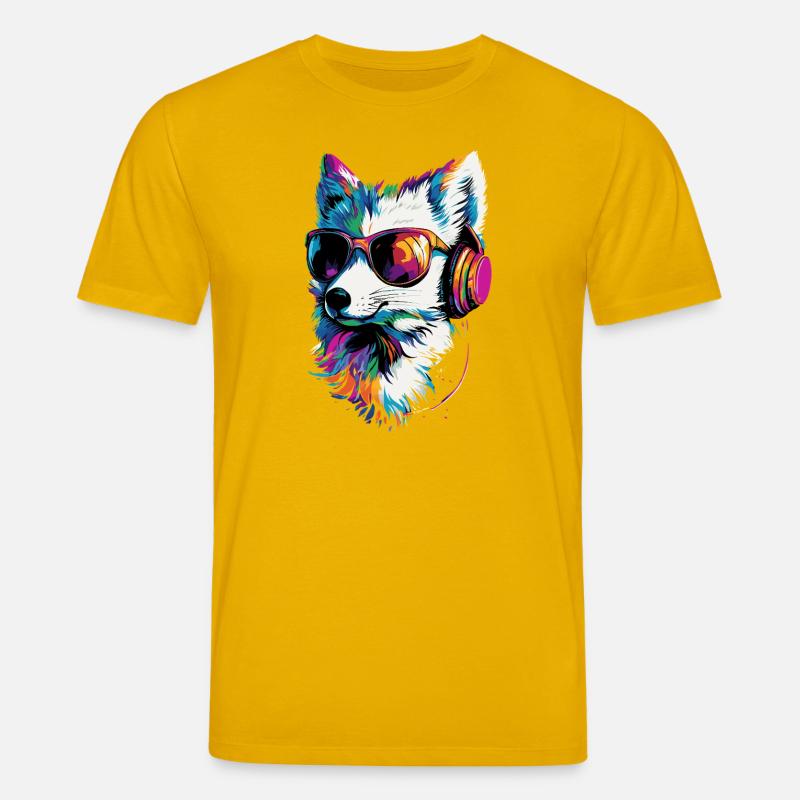 Polarfuchs Schneefuchs Eisfuchs Süßer Weißer Fuchs - Stanley/Stella Unisex Bio-T-Shirt CREATOR  - Spektralgelb
