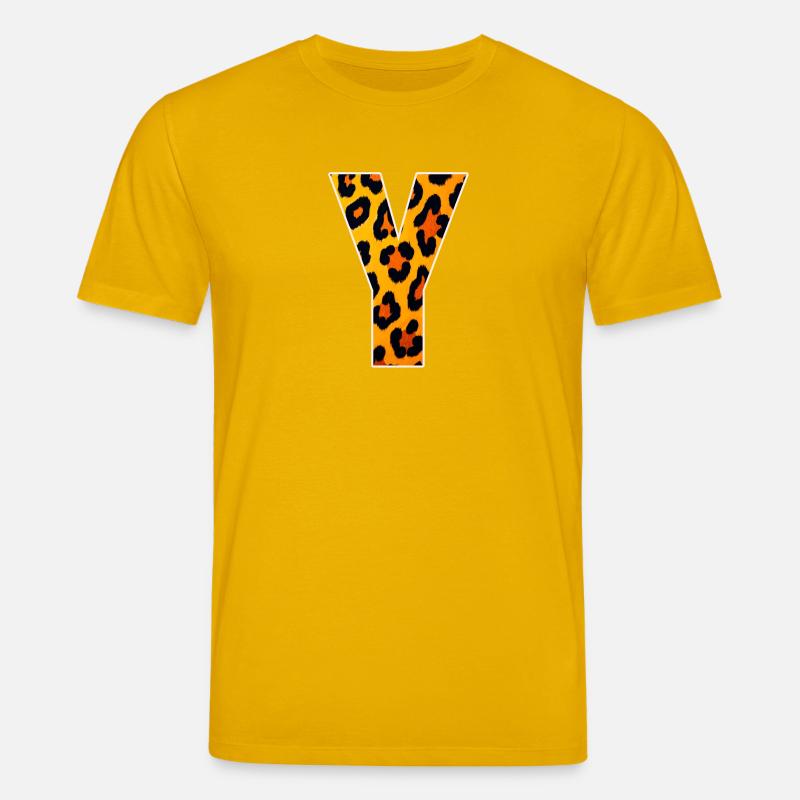 Leopard Y Buchstabe Druck - Stanley/Stella Unisex Bio-T-Shirt CREATOR - Spektralgelb