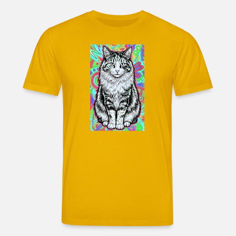Katze - Stanley/Stella Unisex Bio-T-Shirt CREATOR - Spektralgelb