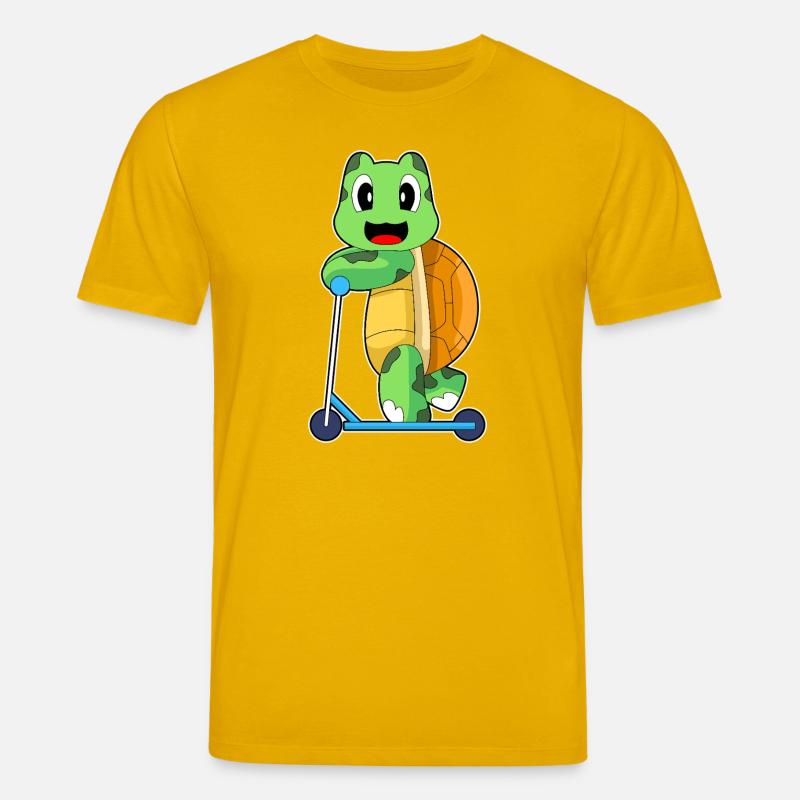 Schildkröte Tretroller - Stanley/Stella Unisex Bio-T-Shirt CREATOR  - Spektralgelb