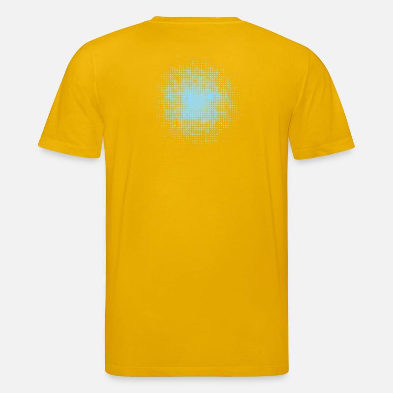 gepunkteter runder Hintergrund hellblau - Stanley/Stella Unisex Bio-T-Shirt CREATOR  - Spektralgelb