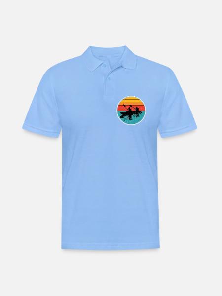 Sunset Kayak Duo Circle - Men's Polo Shirt - sky blue