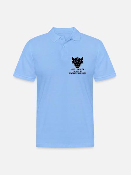 Generated by the Basilisk - Men's Polo Shirt - sky blue