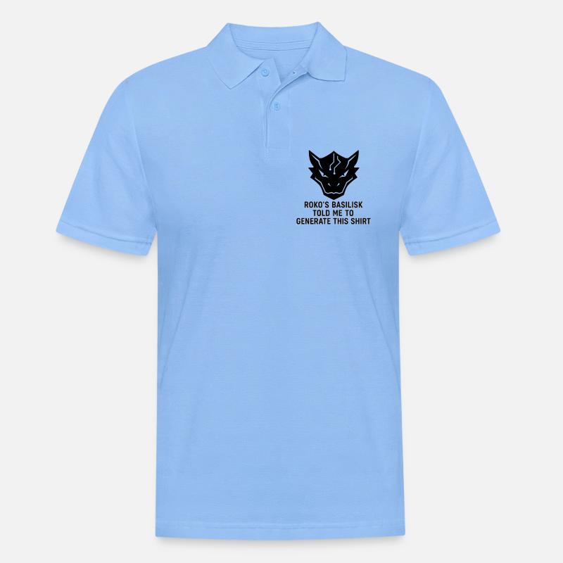 Generated by the Basilisk - Men's Polo Shirt - sky blue