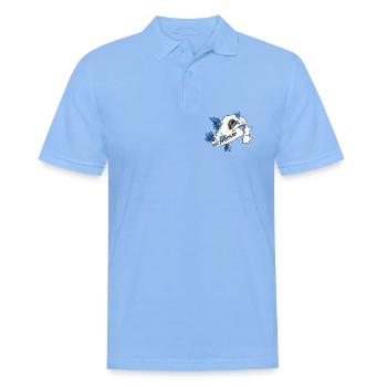 Kristallschädel - Canidae (von Leni Riosa) - Männer Poloshirt - Himmelblau - Vorne - Jaron (178cm)