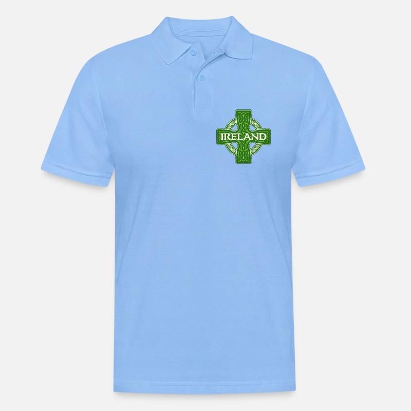 Trèfle de Saint-Patrick Celtique d’Irlande - Saint-Patrick - Polo Homme - bleu ciel